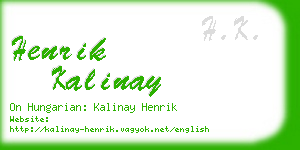 henrik kalinay business card